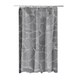 Perdea dus textila, Frandis, 180x200 cm, poliester, gri/alb, model pietre gri