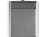 Priza Simpla Cu Impamantare Tem Fontana Ip44 Gri, Montaj Aplicat