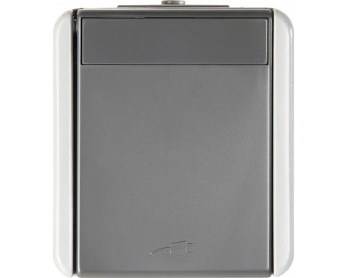 Priza Simpla Cu Impamantare Tem Fontana Ip44 Gri, Montaj Aplicat