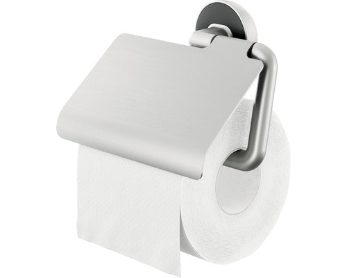 Suport Pentru Role De Hartie Igienica Tiger Cooper Inox/negru, Cu Aparatoare