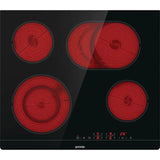 Plita incorporabila GORENJE CT43SC, Vitroceramica, 4 arzatoare, Touch Control, Negru