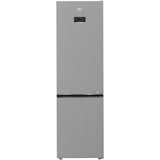 Combina frigorifica Beko B5RCNA406LXBW, 355 l, No Frost, HarvestFresh, AeroFlow, BioCycle, Clasa C, H 203.5 cm, Metal Look