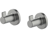 Cuier Baie Lenz Sivo, 1 Agatatoare, Montaj Pe Perete, Grafit Mat, Set 2 Bucati