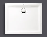 Cadita de Dus Dreptunghiulara Jungborn Anca, 90x75x2,5 cm, Acril, Alb