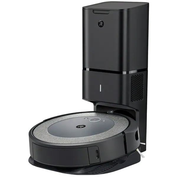 Robot aspirator iRobot Roomba i3+ (i3556), Li-ion, Consum 26Wh, Putere 10x, Golire automata gunoi, WiFi, Alexa&Google, 3-Stage Cleaning System, Senzori scari , Sistem aspirare mecanic+vacuum cu 2 perii, Patent iRobot, Gri deschis