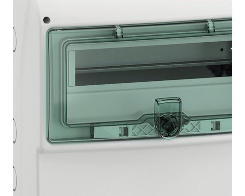 Tablou electric (cofret) Schneider Electric Kaedra 13192, 13 module, montaj aparent, cu zona pentru prize/intrerupatoare, IP65