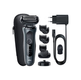 Aparat de ras electric Braun Series 6 61-N4500cs Wet&Dry, AutoSense, 4 elemente de taiere, SensoFlex, Statie de incarcare, accesorii pentru ingrijirea barbii, Trusa de voiaj, Gri