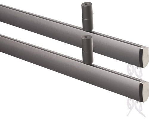 Galerie Dubla Aluminiu, Prindere De Tavan, Bronz 100 Cm