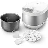 Multicooker Philips HD4713/40, 1067 W, capacitate 5 l, 60 programe presetate, control temperatura, sistem de incalzire 3D, mentinere la cald, aplicatie cu retete HomeID, Alb
