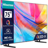 Televizor QLED Smart HISENSE 75A7KQ, Ultra HD 4K, HDR, 189cm, Clasa G, Negru