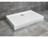 Cadita de Dus Dreptunghiulars Radaway Argos D, 80x120x14,5 cm, Acril, Montaj cu Panou, 4ADN812-02, Alb