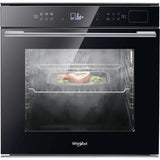 Cuptor incorporabil Whirlpool W7 OS4 4S1 P BL, Electric, 73 l, Autocuratare pirolitica, Tehnologia al 6-lea Simt, Ready2Cook, SteamSense, Grill, Clasa A+, Negru