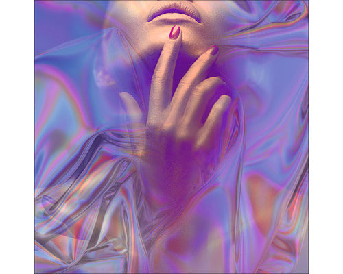 Tablou Sticla Hands On Her Face Iv 50x50 Cm