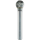 Freza sferica pentru metal, Alpen, 12mm, 6mm, 55mm, dinti incrucisati