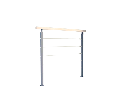 Balustrada Etaj Alsace 100x100 cm Fag cu Cabluri Metalice