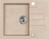 Chiuveta Bucatarie Cu O Cuva Alveus Rock 30,59,5x47,5 Cm, Cu Picurator, Granital Beige