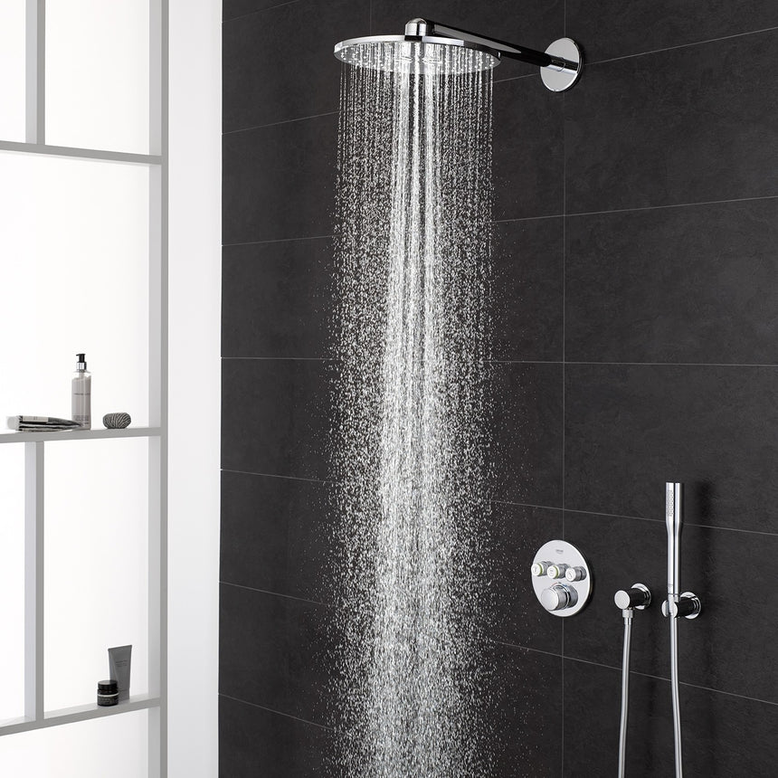 Sistem de dus Grohe Smartcontrol, incastrat, butoane push&turn, palarie dus 310 mm, anti-calcar, SmartBox, ActiveRain, PureRain, QuickFix, furtun 1500 mm, crom