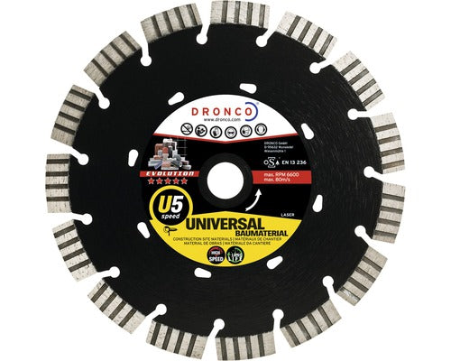 Disc Diamantat Segmentat Dronco Evolution U5 Speed Ø230x2,6x22,23 Mm