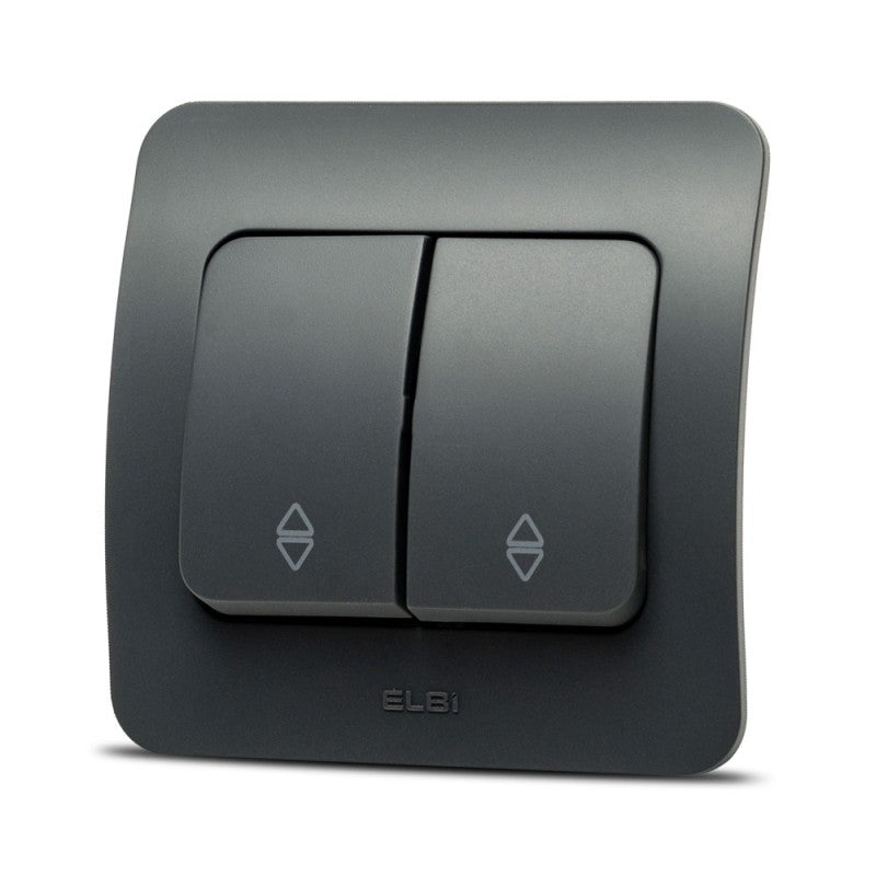 Intrerupator Dublu Cap Scara Elbi Jazz 10 A Incastrat Antracit ST
