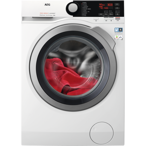 Masina de spalat rufe frontala AEG L7FNE48S, ProSteam, 8 kg, 1400rpm, Clasa B, Alba
