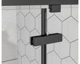 Cabina de dus patrata basano Slimline 90x90 cm sticla transparenta anticalcar profil negru