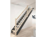 Balustrada Pentru Scara Milan/Liverpool Aluminiu RAL 9005 Negru Mat