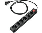 Prelungitor Electric 6 Prize 1, 4m 3500w Negru, Cu Intrerupator
