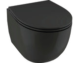 Set Vas Wc Jungborn Two, Fara Margine De Clatire, Tehnologie Turbo-flush, Negru Mat, Include Capac Wc