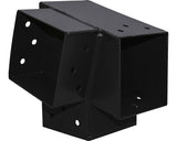 Conector Grinzi Lemn Suki 90x90 Mm, Unghi 75° Dreapta, Otel Zincat Negru