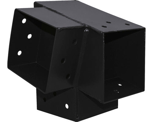 Conector Grinzi Lemn Suki 90x90 Mm, Unghi 75° Dreapta, Otel Zincat Negru