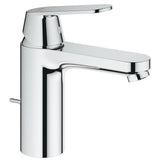 Baterie lavoar Grohe Eurosmart Cosmopolitan, monocomanda, 3/8'', limitator debit, set evacuare cu tija, aerator, marimea M, Crom