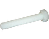 Suruburi Metrice Cu Cap Hexagonal Dresselhaus 6x20 Mm Din933 Plastic Alb, 100 Bucati