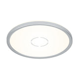 Plafoniera LED Briloner Leuchen Free Ultra Slim, Rotunda, 18W, 2400 lumeni, lumina neutra (4000K), efect lumina indirecta, 29.3x2.8 cm, Argintiu