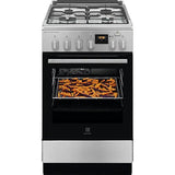 Aragaz ELECTROLUX Steambake LKK560200X, 4 arzatoare, Gaz, Electric, L 50 cm, Grill, Inox