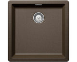 Chiuveta Bucatarie Cu O Cuva Schock Greenwich N-100 45,6x45,6 Cm, Fara Picurator, Montare Pe/sub Blat, Cristadur Bronze