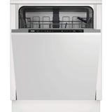 Masina de spalat vase incorporabila Beko BDIN14320, 13 seturi, 4 programe, Clasa E, Hygiene Intense, Quick&Shine, Mini 30', Flexible HalfLoad, 60 cm