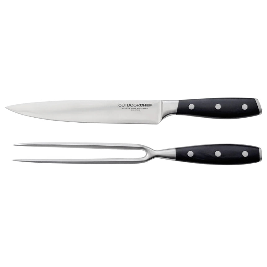 Set transare cutit si furca Outdoorchef