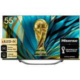 Televizor ULED Smart Hisense 55U7HQ, Ultra HD, 138 cm, 4K, Clasa G, Gri
