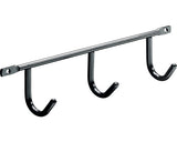 Cuier De Perete Cu 3 Carlige Hettich Budget 200x52x35 Mm, Otel Vopsit Negru