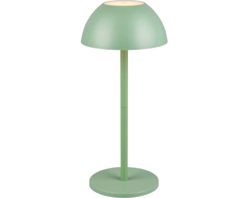 Lampa de masa LED, verde pistaciu, design minimalist, IP54, 30cm, set mobila cu acumulator