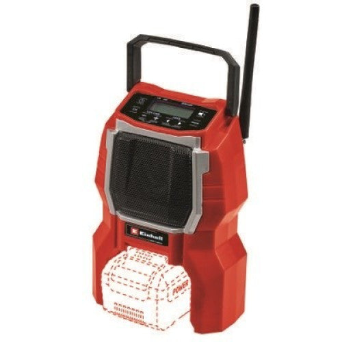 Radio portabil Einhell TC-RA 18 Li, digital, MP3, FM/AM, rosu/negru, 18V
