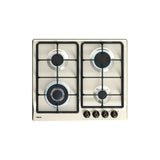 Plita incorporabila Teka EH 60 4G AI AL TR CI VN (VANILLA), Gaz, 4 arzatoare, Aprindere electrica, Gratare fonta, Beige