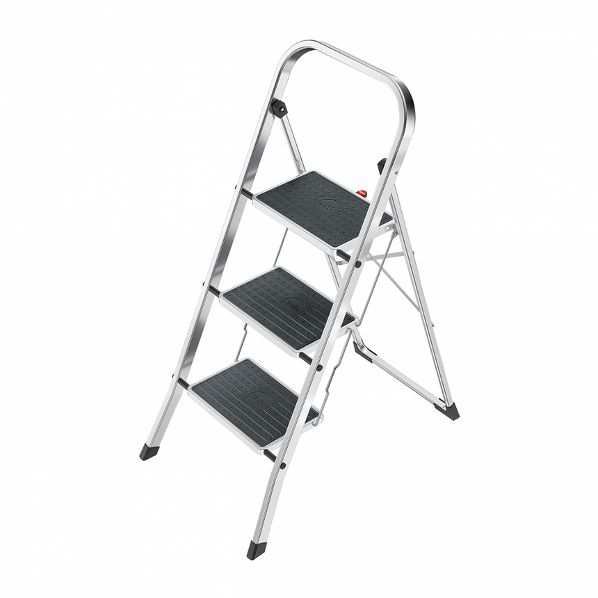 Scara aluminiu, 3 trepte, Hailo, K60 Standard Line, incarcare maxima 150 kg