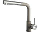 Baterie Bucatarie Monocomanda Cu Dus Extractibil Guglielmi Impact, Cartus Cu Disc Ceramic 40 Mm, Aerator M24, Fatgranit Gri Desert Rose