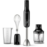 Mixer Vertical PhilipsProMix Daily Collection HR2543/90, 700 W,2 cutite, tocator, tel, turbo speed, brat mixer din otel inoxidabil, castron pentru amestec, Negru