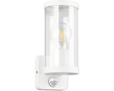 Aplica exterior BONITO, alb, cu senzor de miscare, IP44, 23x9.5cm, aluminiu