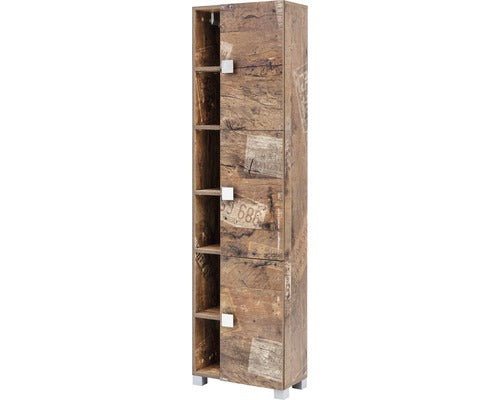 Dulap Baie Inalt Edia 450, 3 Usi, PAL, 167,6x44,9 cm, Stejar Panama