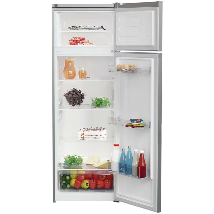 Frigider cu doua usi Arctic AD54280M40S, 250 l, Clasa E, Garden Fresh, Iluminare LED, H 160.6 cm, Argintiu