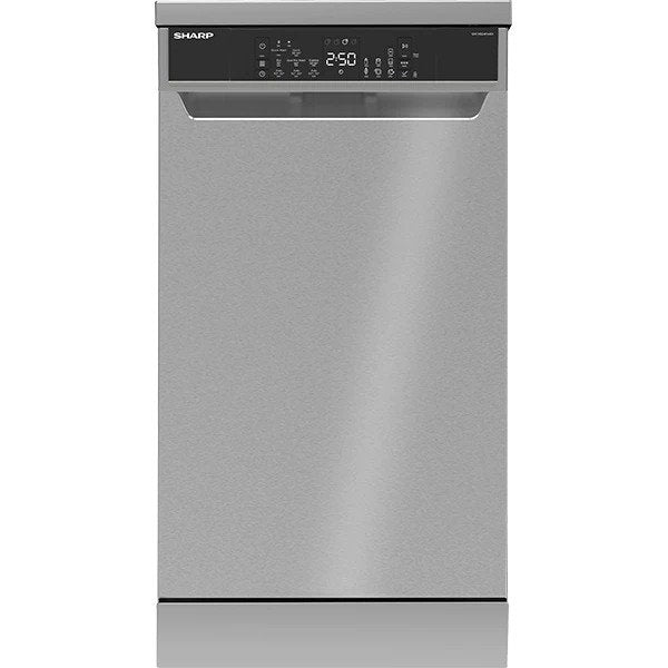 Masina de spalat vase SHARP QW-NS24F44DI-EU, 10 seturi, 8 programe, 45 cm, Clasa D, Inox