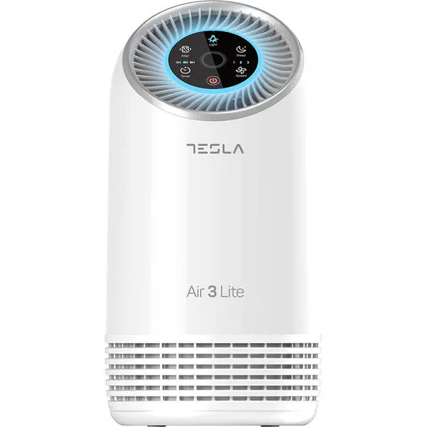 Purificator Tesla Air3 LITE, CADR 110 m3/h, Indicator filtru, Sleep Mode, Timer, Filtru HEPA+Carbon Activ, Alb